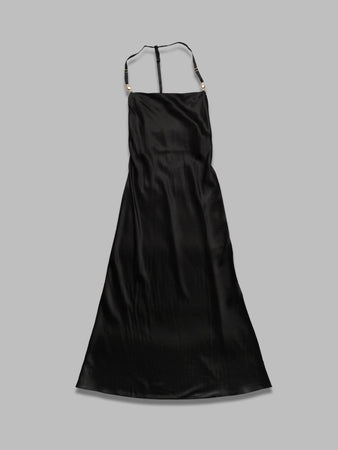 MARINE SERRE satin long slip dress da donna