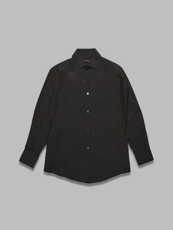 OUR LEGACY sincere shirt charcoal bordeaux cotton silk da donna