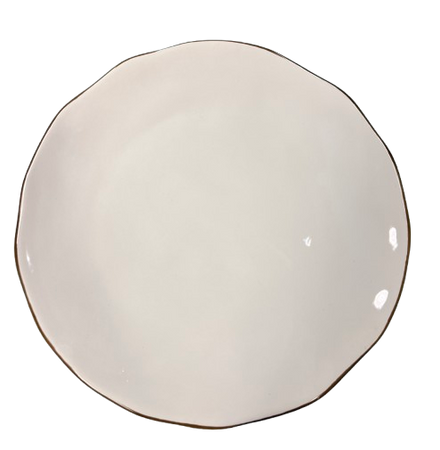 M HOME - PIATTO FRUTTA IN CERAMICA BIANCO CM 23