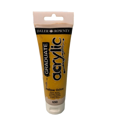 DALER ROWNEY - COLORE ACRILICO FINE GRADUATE YELLOW OCHRE 120 ML