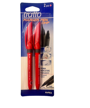 FILA - TRATTO MARKERPEN OHP FM ROSSO 2P BL