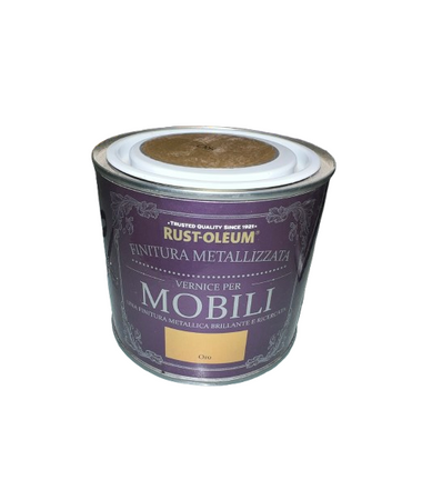 RUST-OLEUM - VERNICE CHALKY METALLIZZATA COLORE ORO 0,5L