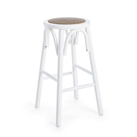 Sgabello da bar Circle per interno, Struttura In Legno Di Olmo, 40 x x 40 x 73 cm
