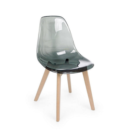 Sedia "Easy" con seduta e schienale in policarbonato, per arredo interno 52 x 47 x h 82 cm