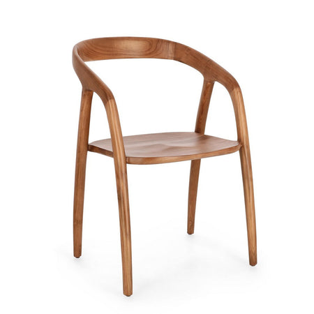 Sedia "Dotty" con legno teak, per arredo interno con braccioli, 54,5 x 56 x h 76,5 cm