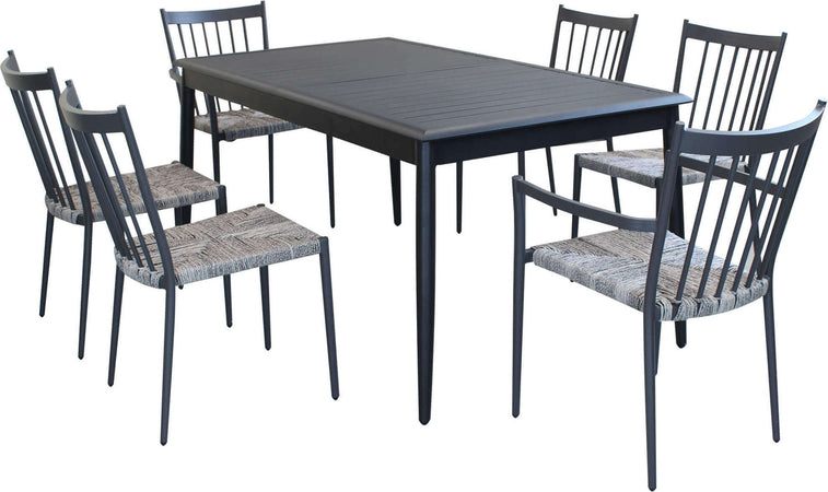 IMPERIUM---set-tavolo-in-alluminio-cm-160/240x90x76-h-con-6-sedute-Antracite-Milani-Home