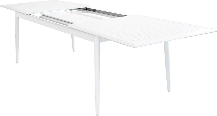 IMPERIUM---set-tavolo-in-alluminio-cm-200/300x90x76-h-con-10-sedute-Bianco-Milani-Home