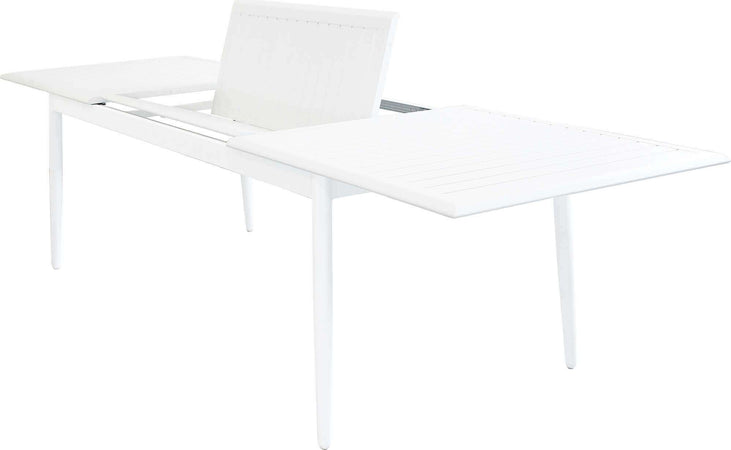 IMPERIUM---set-tavolo-in-alluminio-cm-200/300x90x76-h-con-8-sedute-Bianco-Milani-Home