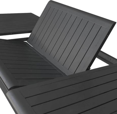 IMPERIUM---tavolo-da-giardino-allungabile-in-alluminio-200/300x90-Antracite-Milani-Home