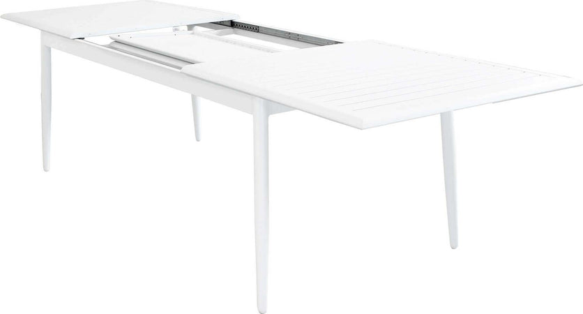 IMPERIUM---tavolo-da-giardino-allungabile-in-alluminio-200/300x90-Bianco-Milani-Home
