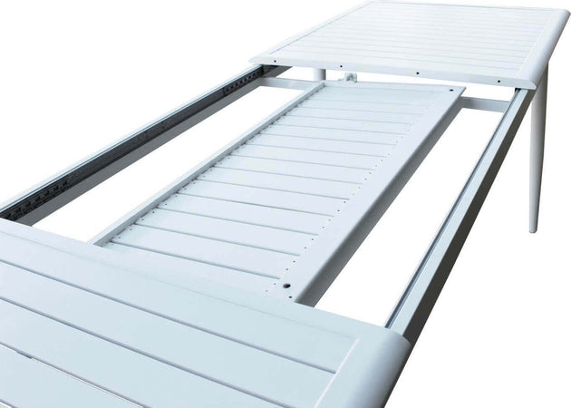 IMPERIUM---tavolo-da-giardino-allungabile-in-alluminio-200/300x90-Bianco-Milani-Home