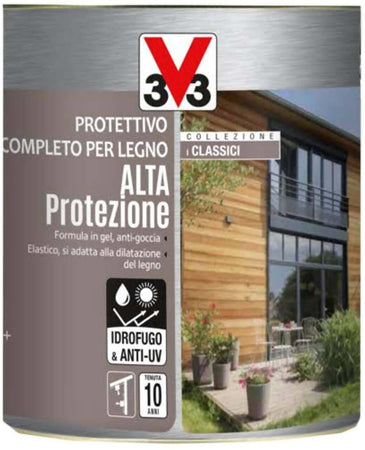 Impregnante Protettivo Completo Per Legno Ad Acqua Alta Protezione Lt 2.5 - V33