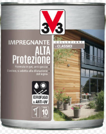 Impregnante Protettivo Completo Per Legno Ad Acqua Alta Protezione Lt 2.5 - V33