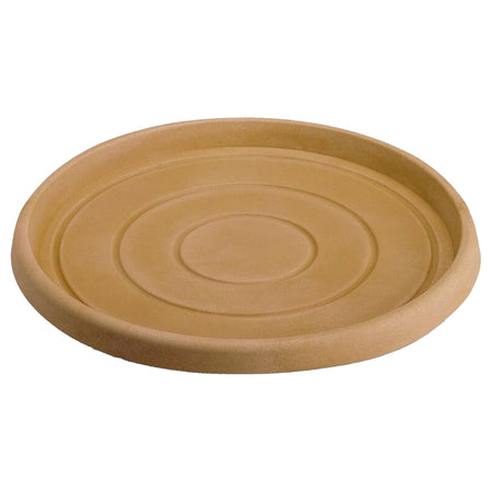 Sottovaso per vaso tondo in resina decorazione per fiori e piante "Made in Italy"