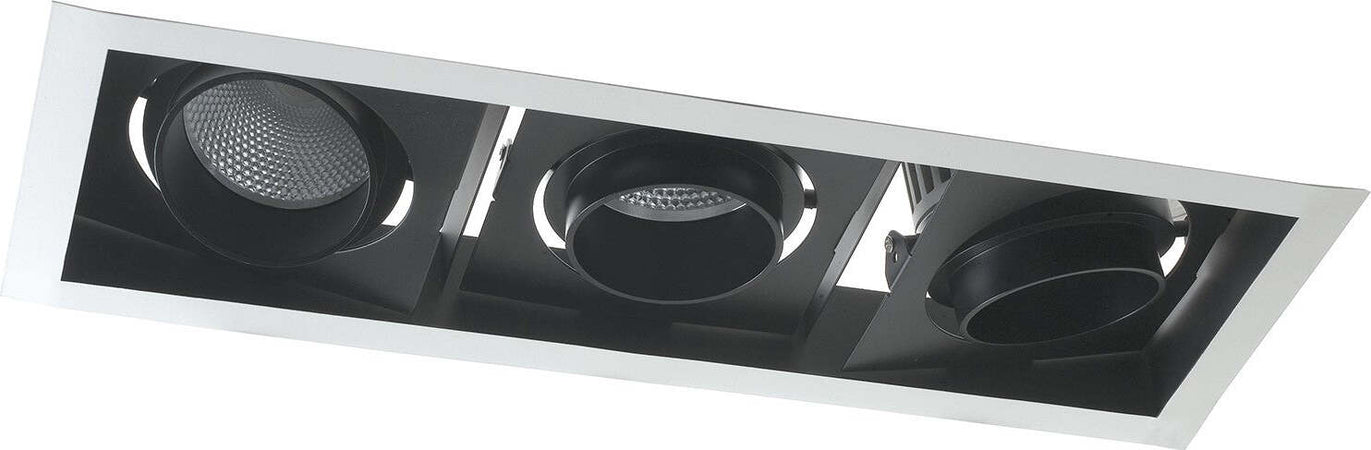 Incasso Led Apollo Orientabile Bianco/Nero 3X20W 4800Lm 3000K 40,2X15X9,4Cm Illuminazione/Illuminazione bagno/Luci ad incasso Led Mall Home - Napoli, Commerciovirtuoso.it