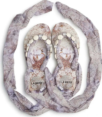 Infradito Donna Foulard Conchiglia L.A. Water Con Suola in Gomma 1,8 Cm Sandalo Infradito Con Elementi Marini Pietre E Pizzo Moda/Donna/Scarpe/Sandali e ciabatte/Infradito You Store - Messina, Commerciovirtuoso.it