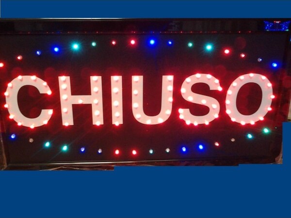 Insegna Luminosa Insegne Luminose A Led Con Scritta Chiuso Vetrina Negozio Illuminazione/Illuminazione per interni/Illuminazione speciale/Insegne luminose Trade Shop italia - Napoli, Commerciovirtuoso.it