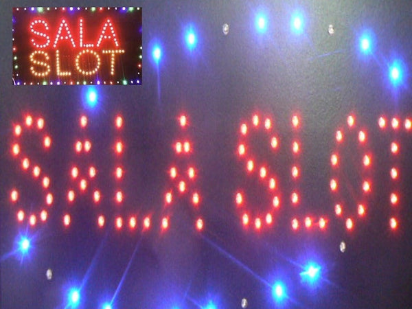 INSEGNA LUMINOSA INSEGNE LUMINOSE A LED CON SCRITTA SALA SLOT Trade Shop italia - Napoli, Commerciovirtuoso.it