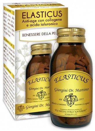 Integratore Alimentare 180 Pastiglie Elasticus Giorgini Dr. Martino Anti-Age Con Collagene E Acido Ialuronico per Benessere Della Pelle Vis Medicatrix Naturale Srl