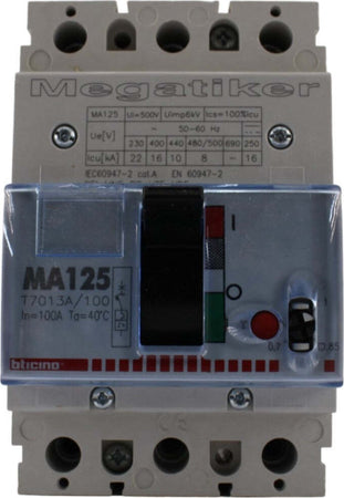 Interruttore-Bticino-megatiker-MA125-T7013A/100-3-POLI-100A