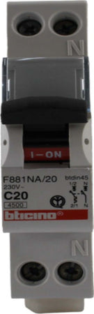 Interruttore-magnetotermico-1P+N-20A-4,5KA-1mod-Bticino