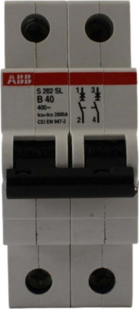 Interruttore-magnetotermico-2-poli-2-moduli-6kA-curva-B-40A-ABB