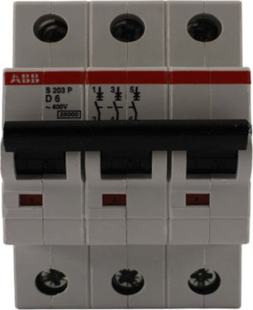 Interruttore-magnetotermico-3-poli-3-moduli-6A-curva-D-serie-UL-ABB