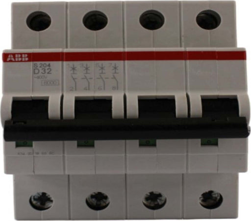 Interruttore-magnetotermico-4-poli-4-moduli-32A-curva-D-ABB