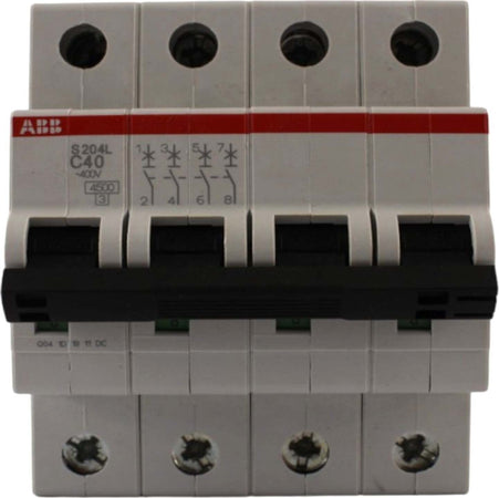 Interruttore-magnetotermico-4-poli-4-moduli-4,5-kA-curva-C-40A-ABB