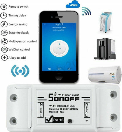 INTERRUTTORE SMART WIFI SONOFF PRESA SWITCH COMPATIBILE CON AMAZON ALEXA GOOGLE Fai da te/Materiale elettrico/Prese elettriche ed accessori/Spine intelligenti e telecomandate Zencoccostore - Formia, Commerciovirtuoso.it