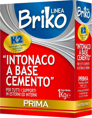 Intonaco Briko K2 a base cemento 1 Kg per piccole riparazioni interne ed esterne Fai da te/Prodotti per la costruzione/Materiali da costruzione/Materie prime per la costruzione/Cemento La Zappa - Altamura, Commerciovirtuoso.it