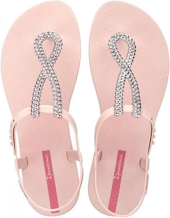 Sandali Ipanema Class Twist Donna Rosa Chiaro con dettaglio metallizzato e suola decorata