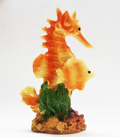 Ippocampo-Cavalluccio-Marino-6x4x9.5cm-Ornamento-Per-Acquario-Decorazioni-Pietra
