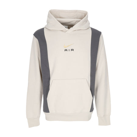 Nike Felpa Cappuccio Uomo Sportswear Air Pullover Fleece Hoodie Lt Orewood Brn/iron Grey da uomo