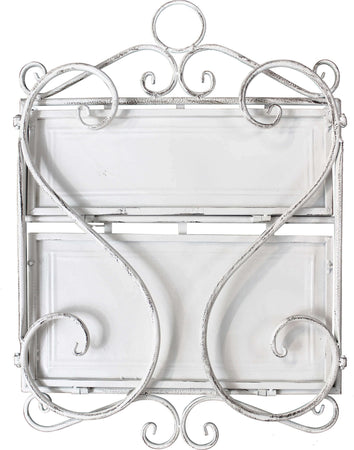 ISABELLE---mensola-2-piani-stile-provenzale-in-ferro-verniciato-Bianco-Milani-Home