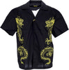 IUTER-Camicia-Manica-Corta-Uomo-Dragon-Shirt-Black-da-uomo