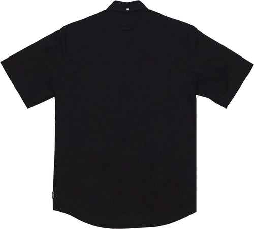 IUTER-Camicia-Manica-Corta-Uomo-Grid-Shirt-Black-da-uomo