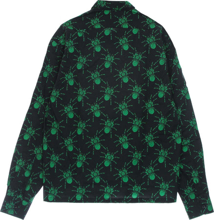 IUTER-Camicia-Manica-Lunga-Uomo-Spider-Shirt-Black-da-uomo