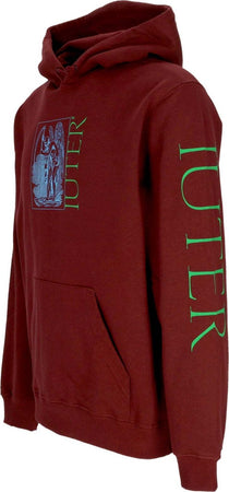IUTER-Felpa-Cappuccio-Uomo-Cruel-World-Hoodie-Burgundy-da-uomo