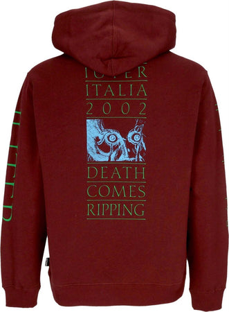 IUTER-Felpa-Cappuccio-Uomo-Cruel-World-Hoodie-Burgundy-da-uomo