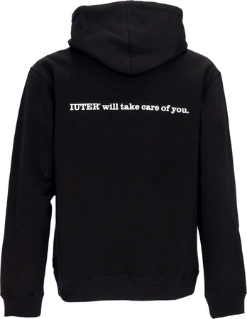 IUTER-Felpa-Cappuccio-Uomo-Doctor-Hoodie-Black-da-uomo