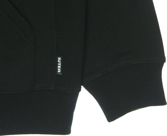 IUTER-Felpa-Cappuccio-Uomo-Logo-Hoodie-Black-da-uomo