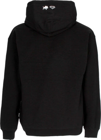 IUTER-Felpa-Cappuccio-Uomo-Milano-Map-Logo-Hoodie-X-Club-Dogo-Black-da-uomo
