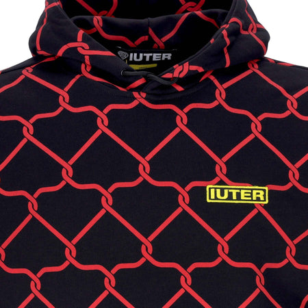 IUTER-Felpa-Cappuccio-Uomo-Net-Hoodie-Black-da-uomo