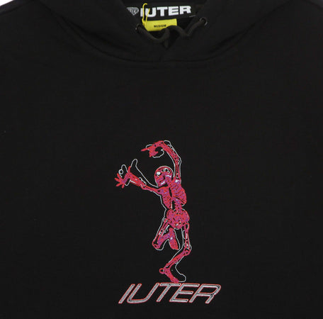 IUTER-Felpa-Cappuccio-Uomo-Skeleton-Hoodie-Black-da-uomo