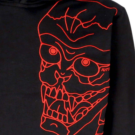 IUTER-Felpa-Cappuccio-Uomo-Skull-Hoodie-Black-da-uomo
