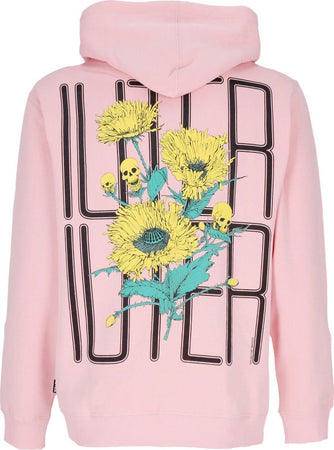 IUTER-Felpa-Cappuccio-Uomo-Spine-Skulls-Hoodie-Pink-da-uomo