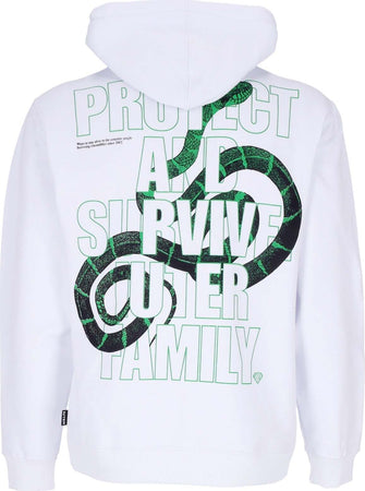 IUTER-Felpa-Cappuccio-Uomo-Stay-Alive-Hoodie-White-da-uomo