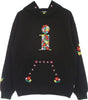 IUTER-Felpa-Leggera-Cappuccio-Uomo-Bouquet-Hoodie-Black-da-uomo