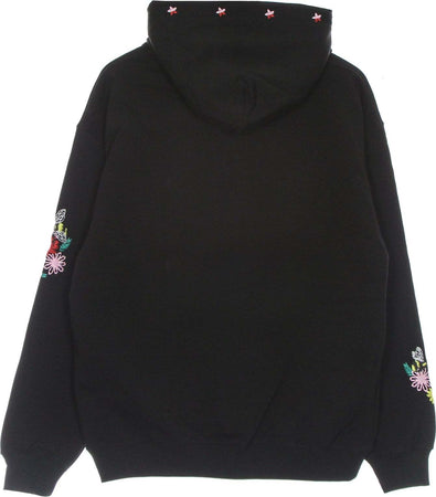 IUTER-Felpa-Leggera-Cappuccio-Uomo-Bouquet-Hoodie-Black-da-uomo